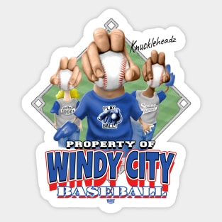 Knucklehead for Windy City Baseball Sticker